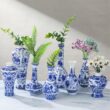 Assorted Royal Blue Floral Vases