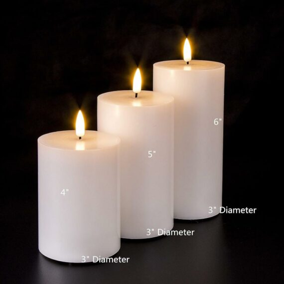 LED Wax Pillar Candles