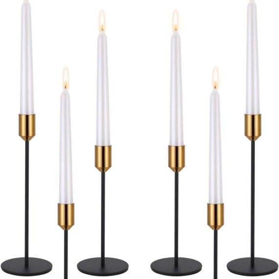 Modern Brass Gold Tip Matte Black Trio