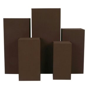 Large Brown Square Pedestal