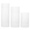 Ribbed Cylinder Trio - LED Pillar Candles