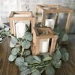 Modern Wood Frame Lantern Trio