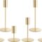 Champagne Metallic Modern Taper w/ Ribbed Chimney Vase - Trio