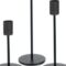 Petite Matte Black Taper w/ Ribbed Chimney Vase - Trio