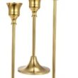 Ornate Gold Taper w/ Ribbed Chimney Vase - Trio