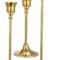 Ornate Gold Taper w/ Ribbed Chimney Vase - Trio