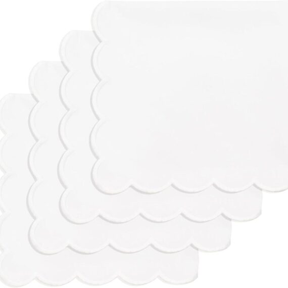 Scallop Edge Linen Napkins